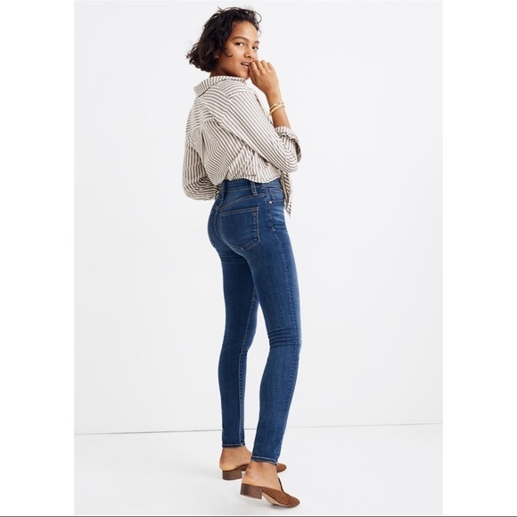 MADEWELL Curvy High-Rise Skinny Jeans in Hayes Wash - Picture 3 of 10